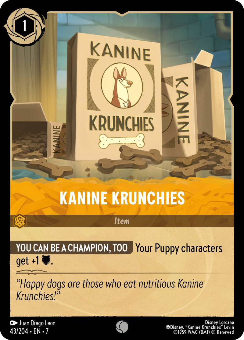 Disney Lorcana Archazia's Island 043/204 Kanine Krunchies Foil