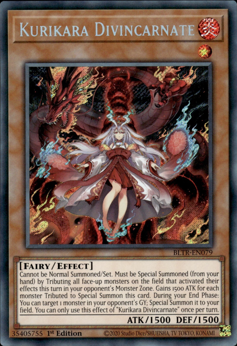 Battles Of Legend: Terminal Revenge BLTR-EN079 Kurikara Divincarnate Secret Rare