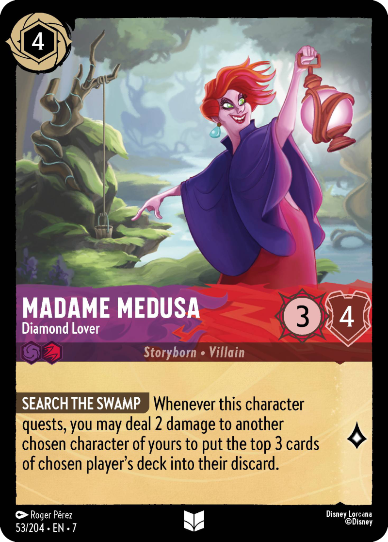 Disney Lorcana Archazia's Island 053/204 Madame Medusa - Diamond Lover