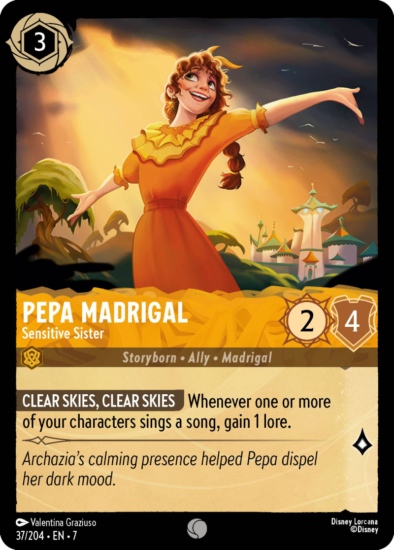 Disney Lorcana Archazia's Island 037/204 Pepa Madrigal - Sensitive Sister