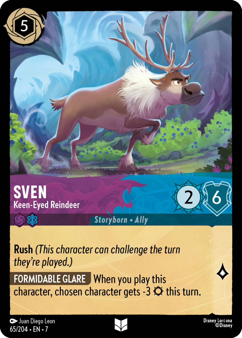 Disney Lorcana Archazia's Island 065/204 Sven - Keen-Eyed Reindeer Foil