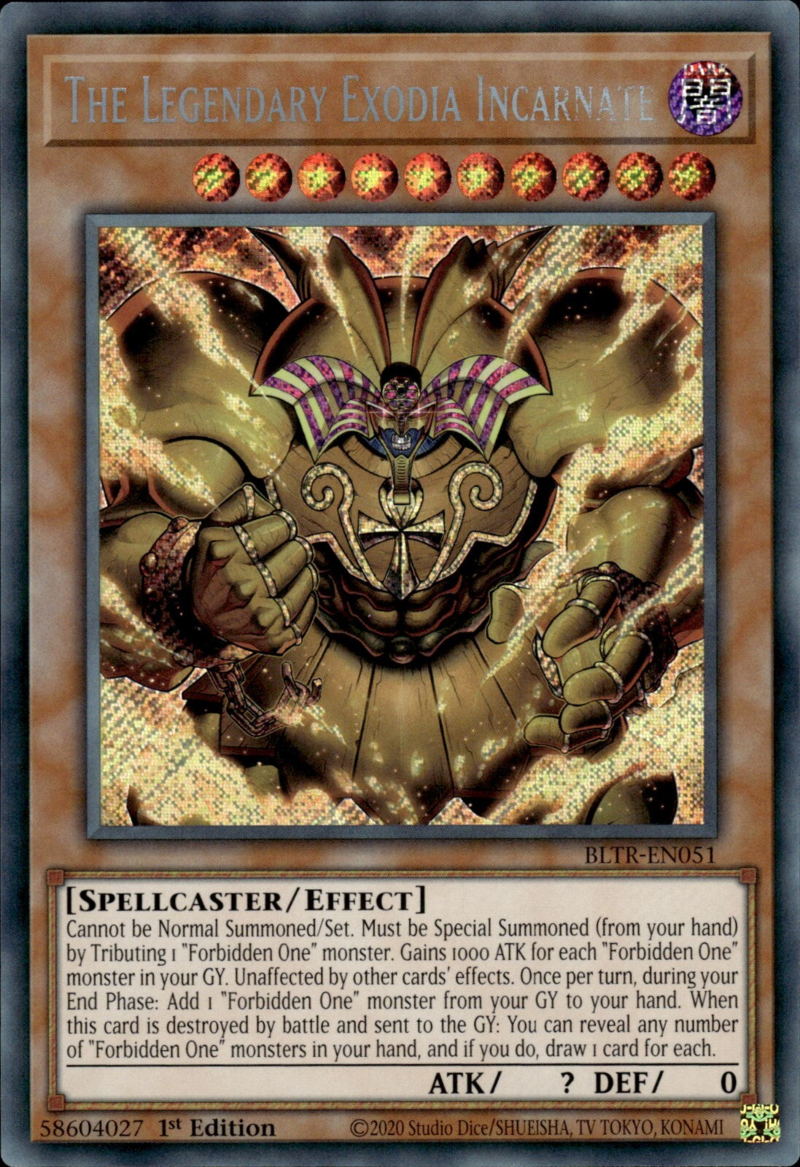 Battles Of Legend: Terminal Revenge BLTR-EN051 The Legendary Exodia Incarnate Secret Rare