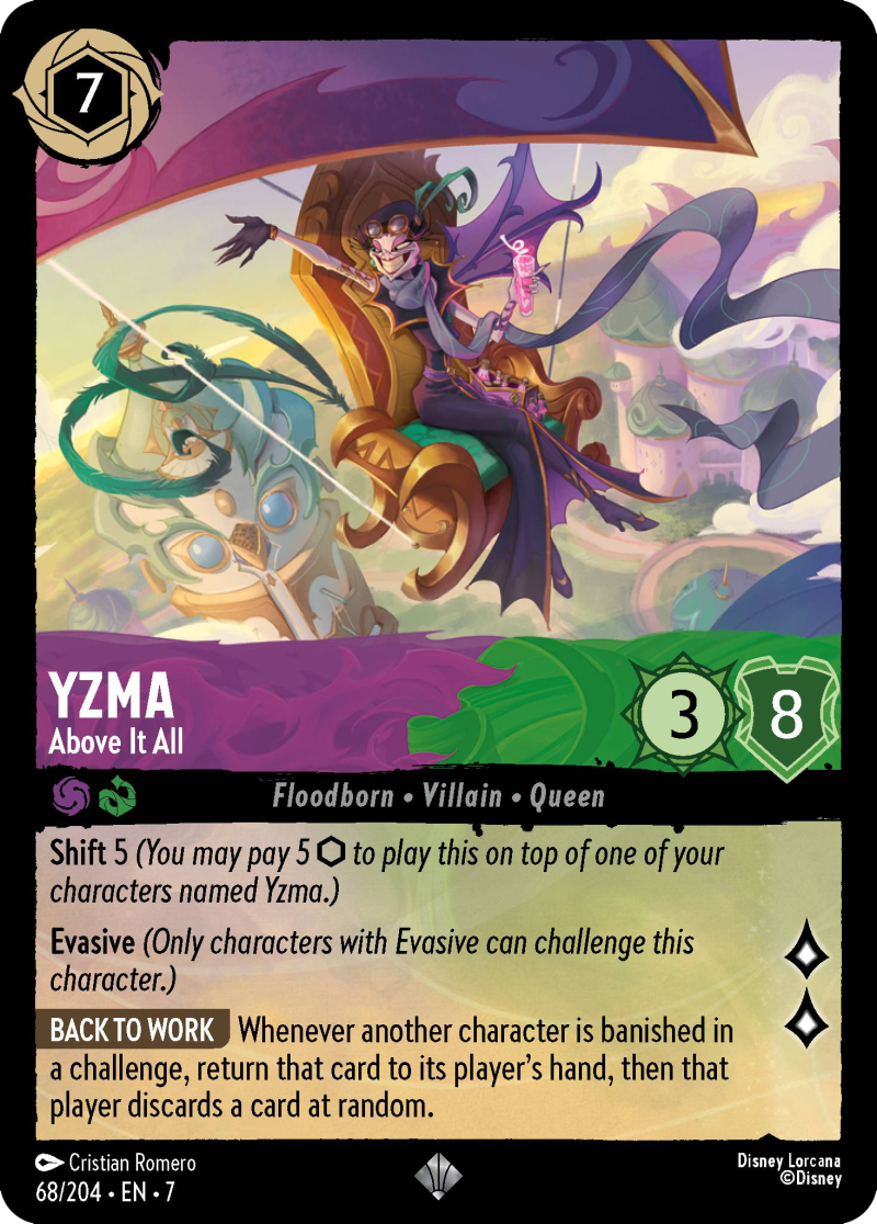 Disney Lorcana Archazia's Island 068/204 Yzma - Above It All Foil