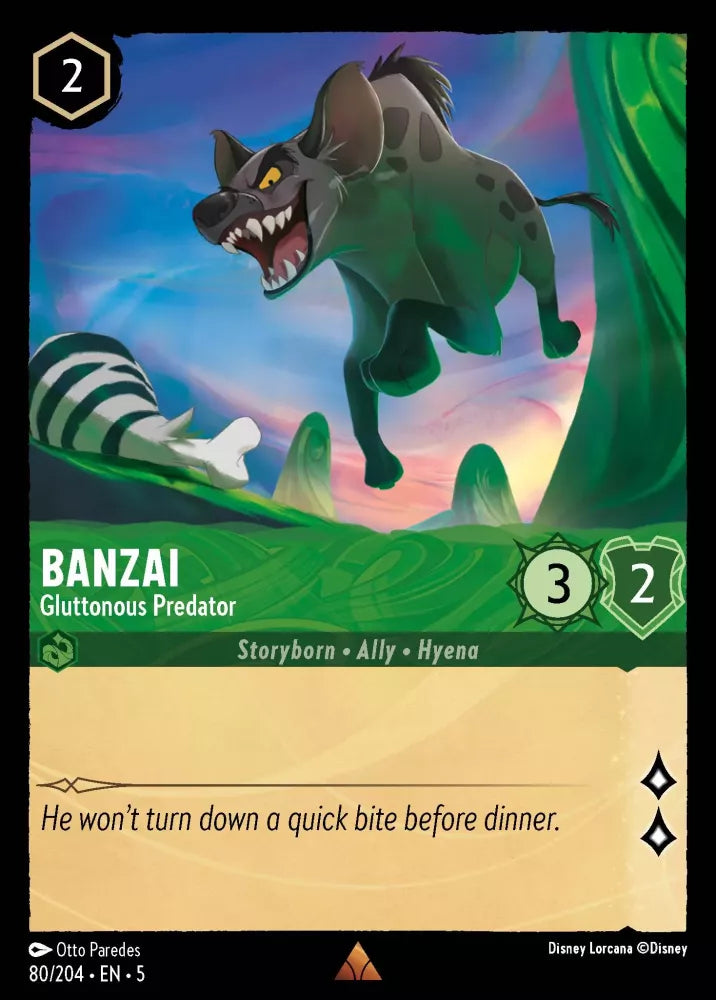 Disney Lorcana Shimmering Skies 080/204 Banzai - Voracious Predator