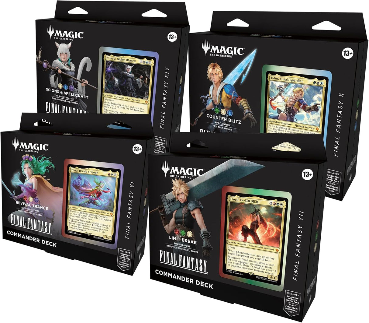 Magic: The Gathering - Final Fantasy Commander Deck Bundle - Includes All 4 Decks