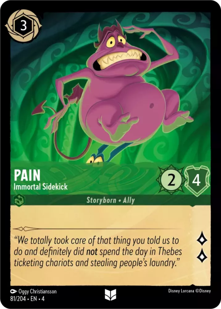Disney Lorcana Ursula's Return 081/204 Pain - Immortal Sidekick Foil
