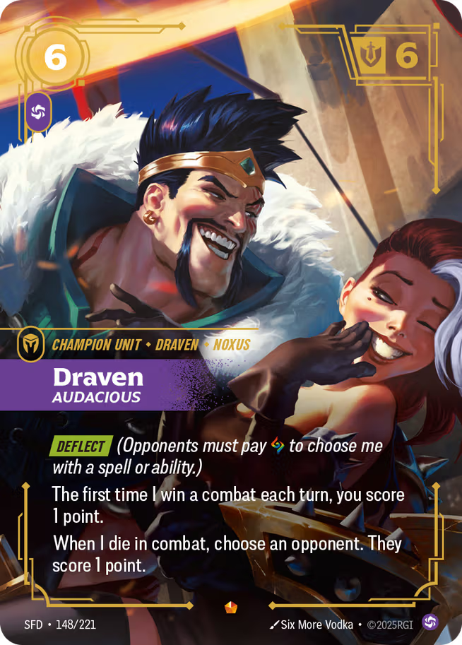 Riftbound: League of Legends TCG Spiritforged 148/221 Draven, Audacious