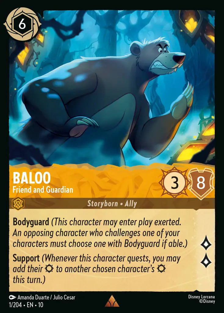 Disney Lorcana Whispers in the Well 001/204 Baloo - Friend and Guardian