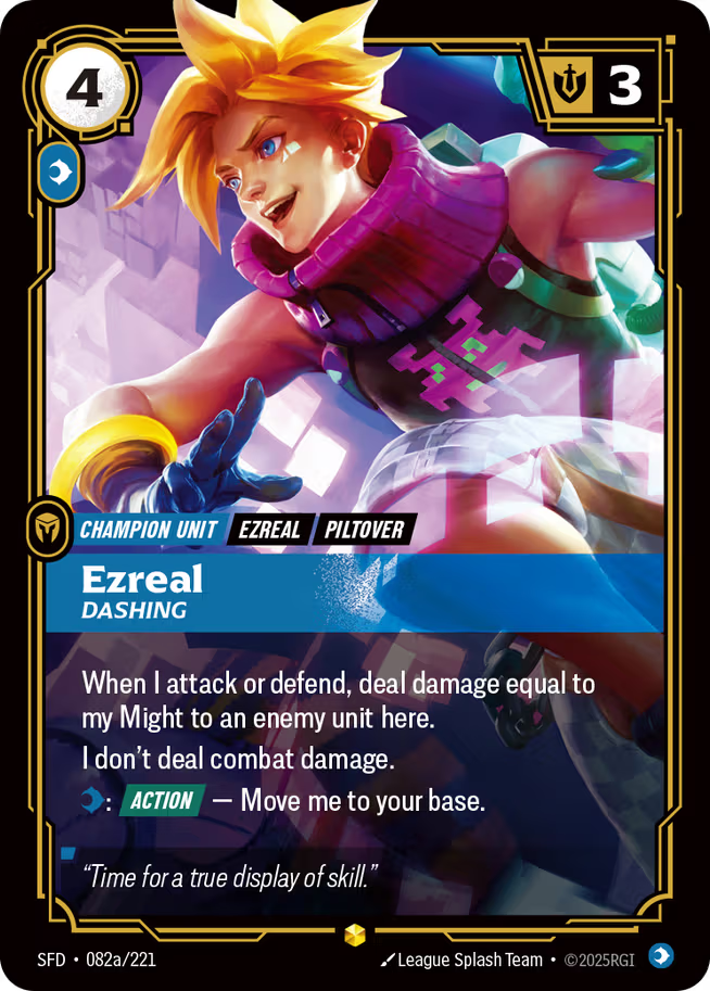 Riftbound: League of Legends TCG Spiritforged 082a/221 Ezreal, Dashing Alternative Art