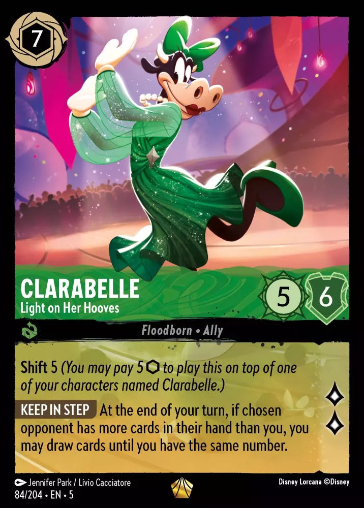 Disney Lorcana Shimmering Skies 084/204 Clarabelle - Light on Her Hooves