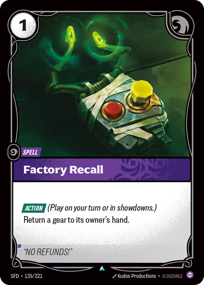 Riftbound: League of Legends TCG Spiritforged 135/221 Factory Recall