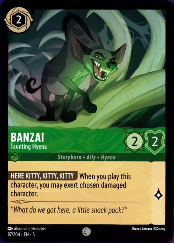 Disney Lorcana Shimmering Skies 087/204 Banzai - Taunting Hyena