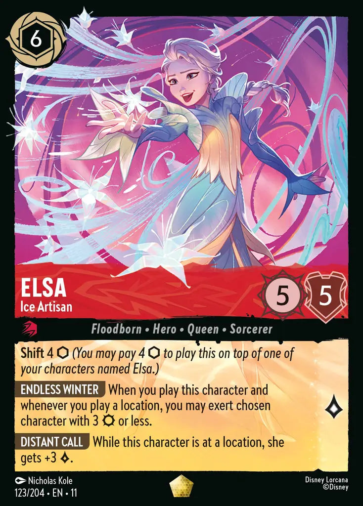 Disney Lorcana Winterspell 123/204 Elsa - Ice Artisan