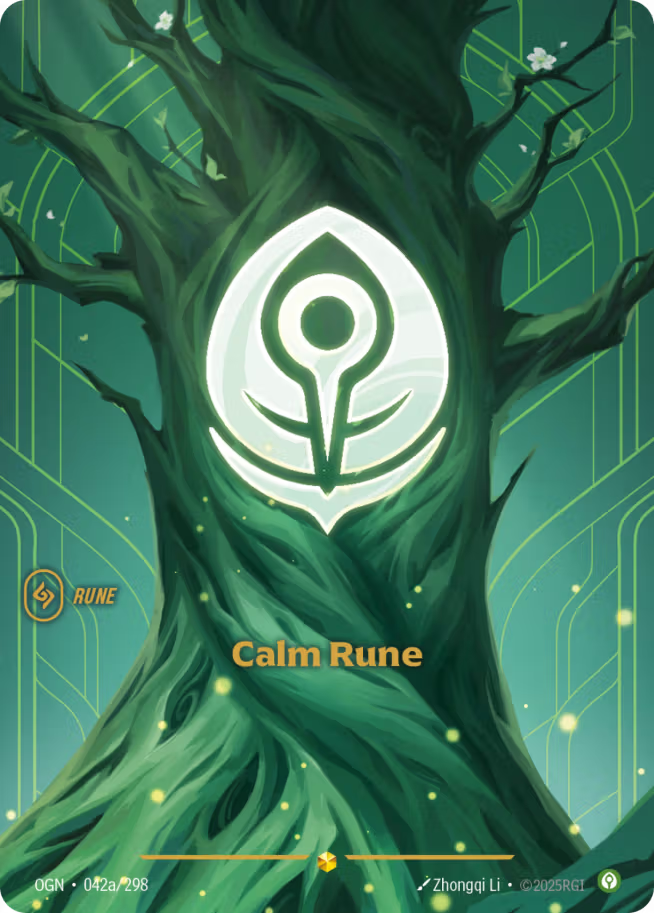 Riftbound: League of Legends TCG Origins 042a/289 Calm Rune Alternative Art