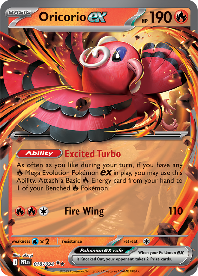 Mega Evolution - Phantasmal Flames 018/094 Oricorio ex