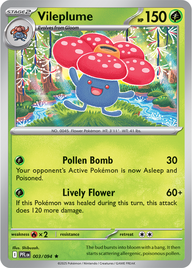 Mega Evolution - Phantasmal Flames 003/094 Vileplume Reverse Holo