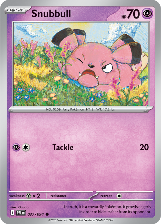 Mega Evolution - Phantasmal Flames 037/094 Snubbull Reverse Holo