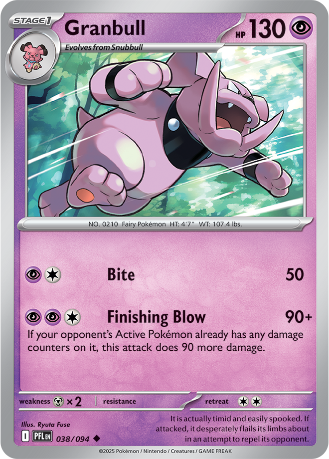 Mega Evolution - Phantasmal Flames 038/094 Granbull Reverse Holo