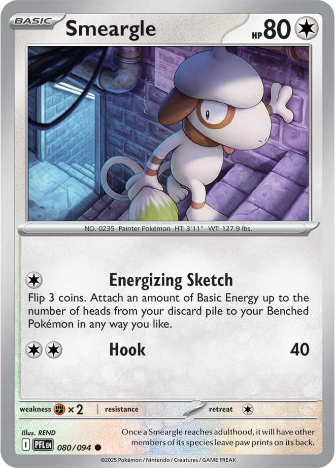Mega Evolution - Phantasmal Flames 080/094 Smeargle Reverse Holo