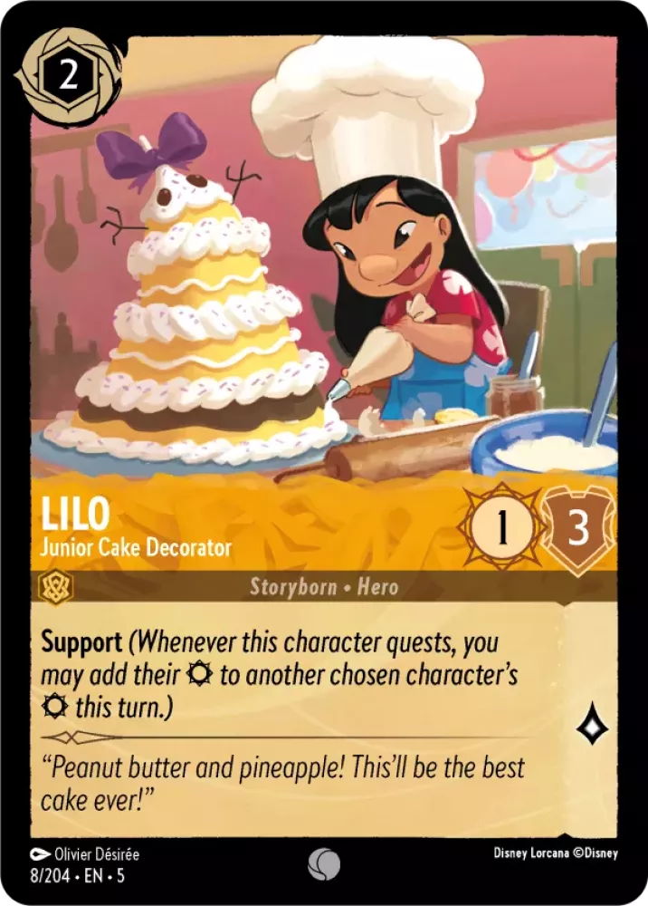Disney Lorcana Shimmering Skies 008/204 Lilo - Junior Cake Decorator