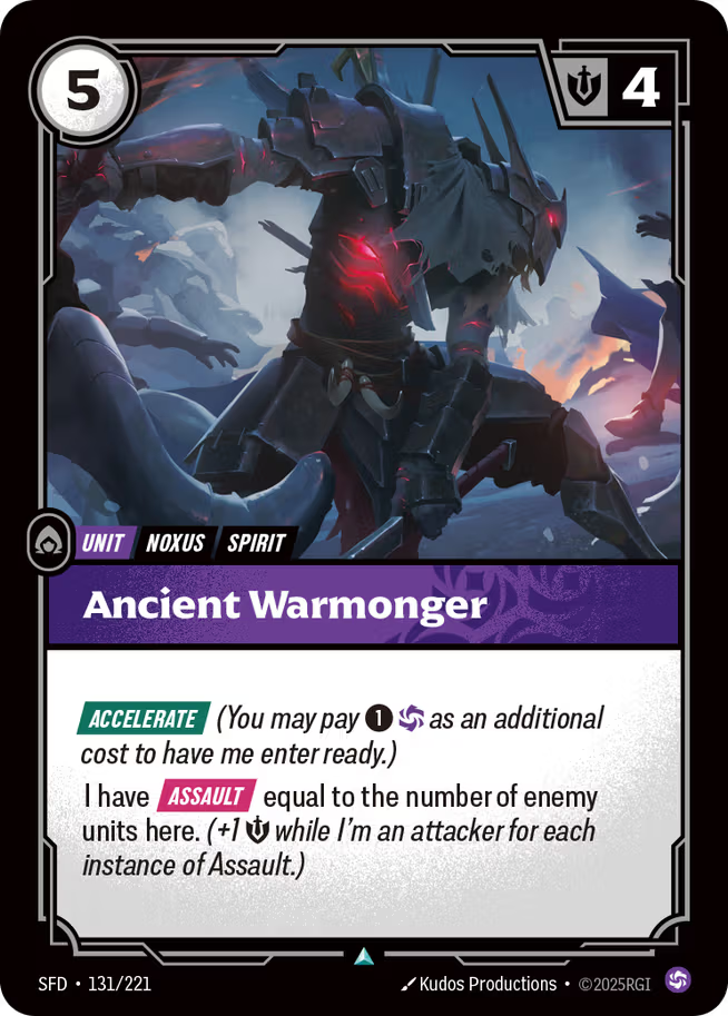 Riftbound: League of Legends TCG Spiritforged 131/221 Ancient Warmonger