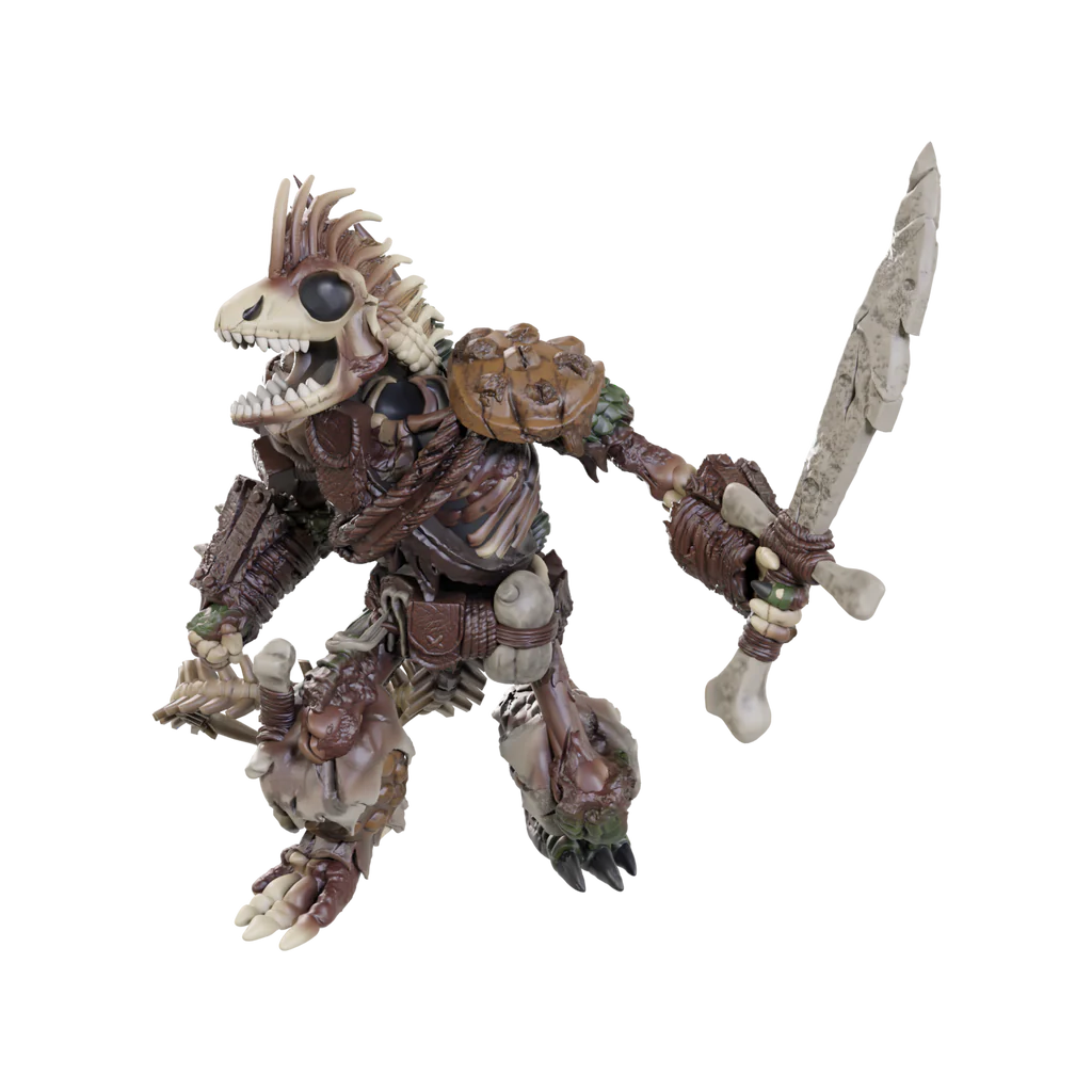 Lizardfolk Skeleton: D&D Nolzur's Marvelous Unpainted Miniatures
