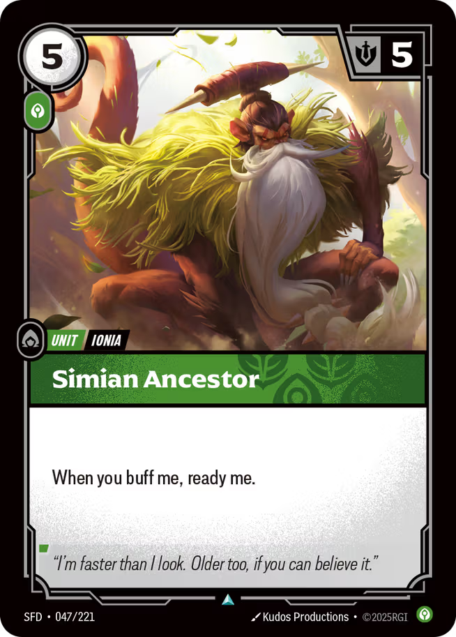 Riftbound: League of Legends TCG Spiritforged 047/221 Simian Ancestor Foil