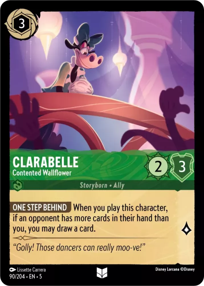 Disney Lorcana Shimmering Skies 090/204 Clarabelle - Contented Wallflower