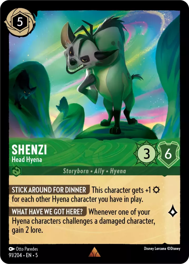 Disney Lorcana Shimmering Skies 091/204 Shenzi - Head Hyena