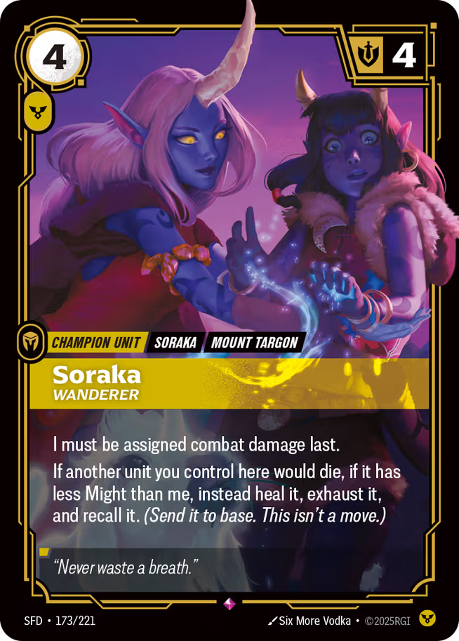 Riftbound: League of Legends TCG Spiritforged 173/221 Soraka, Wanderer