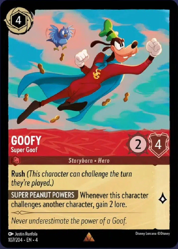 Disney Lorcana Ursula's Return 107/204 GOOFY Super Goof
