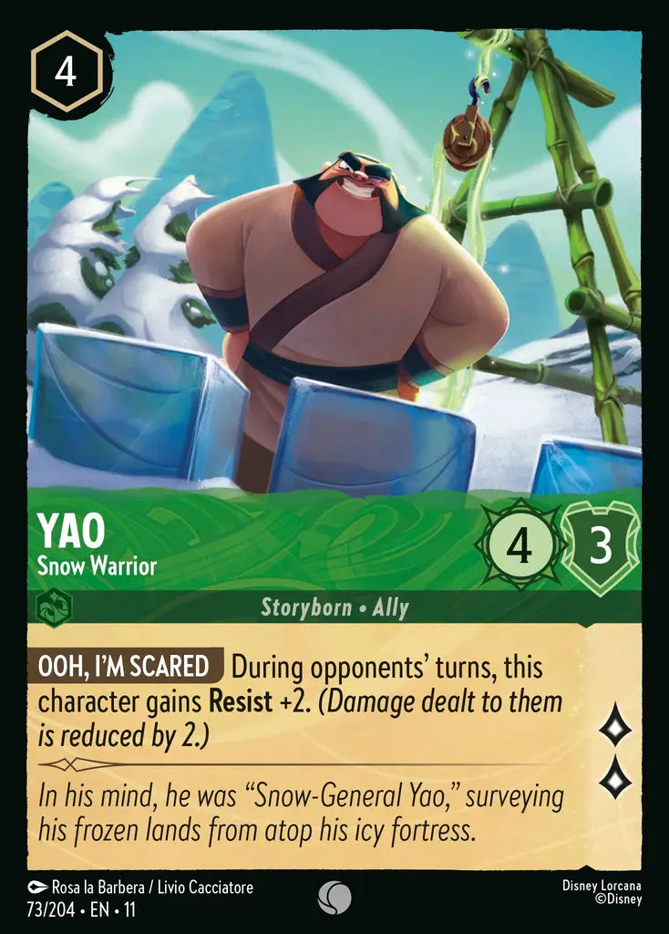 Disney Lorcana Winterspell 073/204 Yao - Snow Warrior Foil