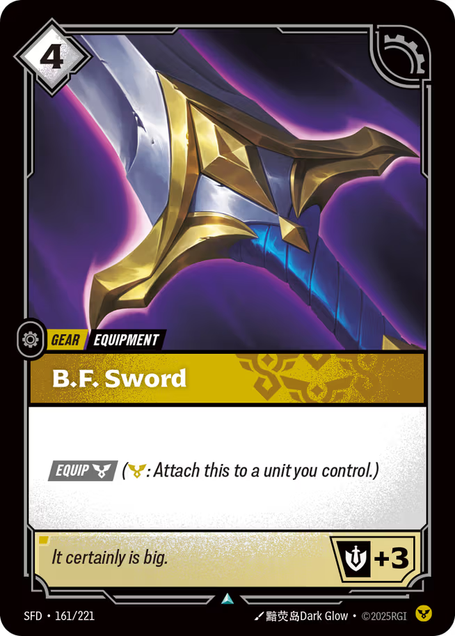 Riftbound: League of Legends TCG Spiritforged 161/221 B.F. Sword