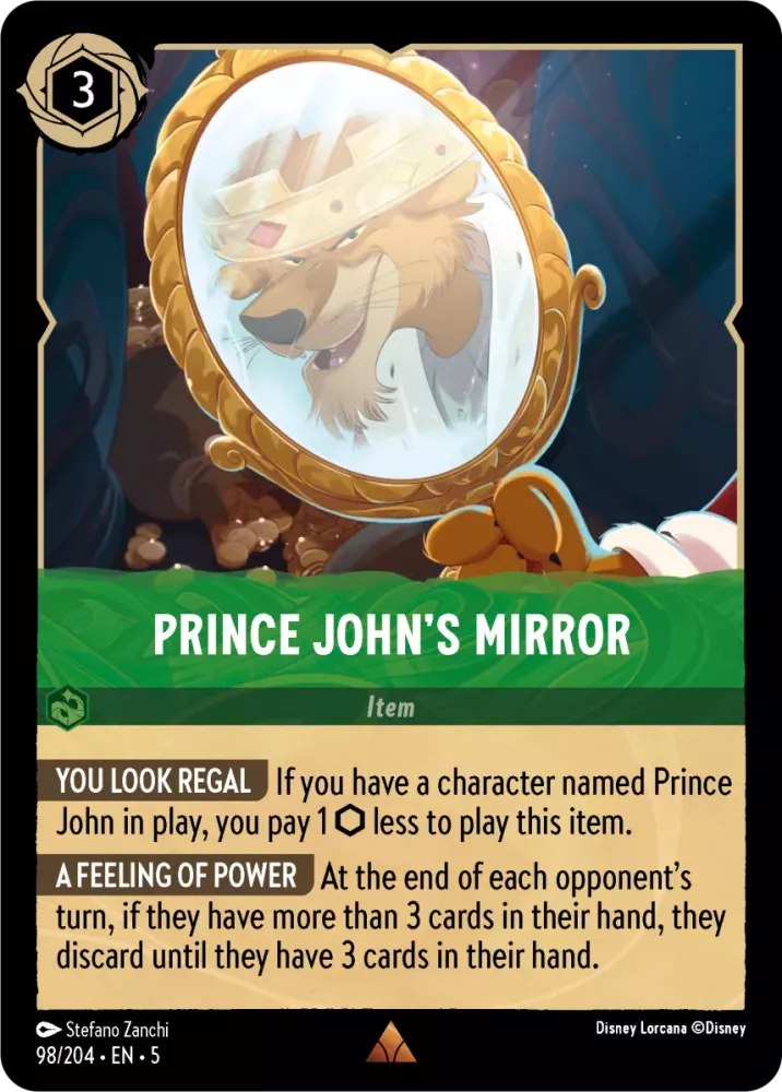 Disney Lorcana Shimmering Skies 098/204 Prince John's Mirror