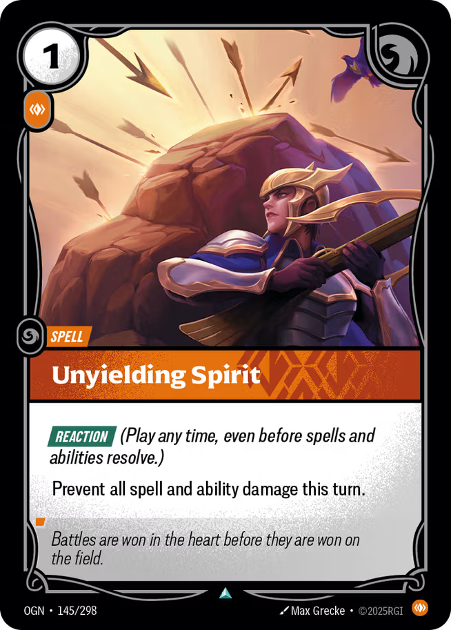 Riftbound: League of Legends TCG Origins 145/289 Unyielding Spirit