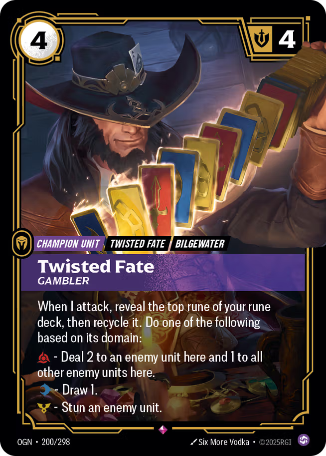 Riftbound: League of Legends TCG Origins 200/289 Twisted Fate, Gambler