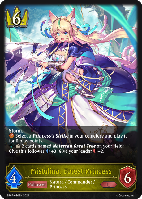 Verdant Steel BP07-020 Mistolina, Forest Princess