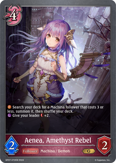 Verdant Steel BP07-072 Aenea, Amethyst Rebel