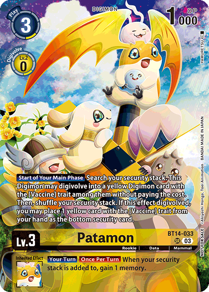 World Convergence BT14-033 Patamon Alternative Art
