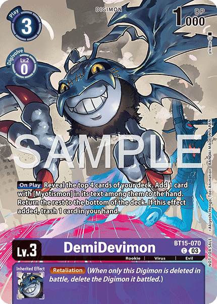 Sinister Order EX10-BT15-070 DemiDevimon Alternative Art