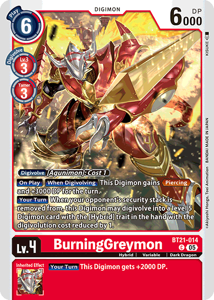 World Convergence BT21-014 BurningGreymon