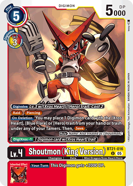 World Convergence BT21-016 Shoutmon (King Version)