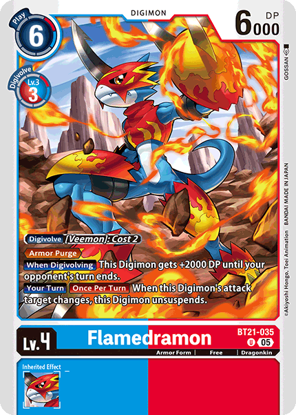 World Convergence BT21-035 Flamedramon