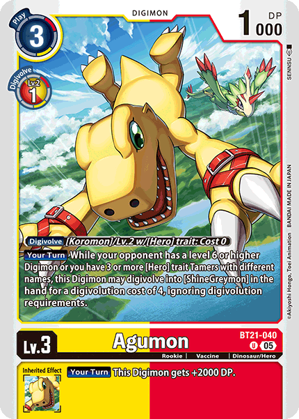 World Convergence BT21-040 Agumon
