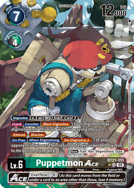 World Convergence BT21-051 Puppetmon ACE Alternative Art