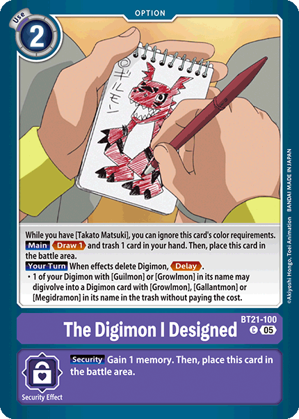World Convergence BT21-100 The Digimon I Designed