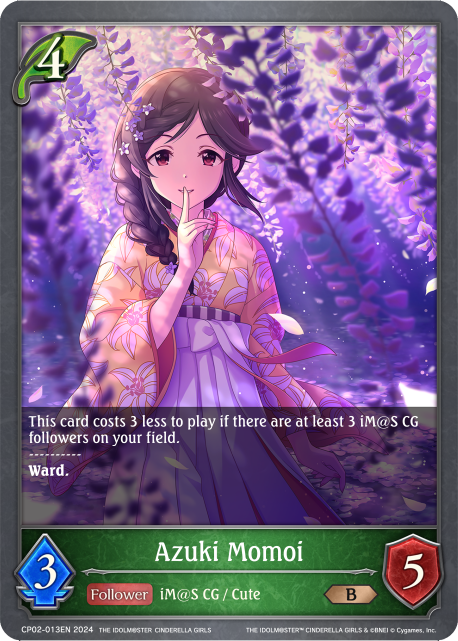 THE IDOLM@STER CINDERELLA GIRLS CP02-013 Azuki Momoi