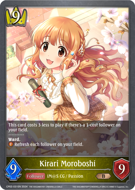 THE IDOLM@STER CINDERELLA GIRLS CP02-031 Kirari Moroboshi