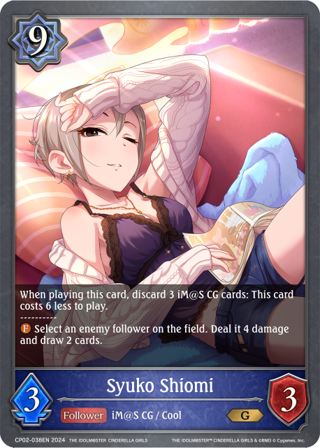 THE IDOLM@STER CINDERELLA GIRLS CP02-038 Syuko Shiomi