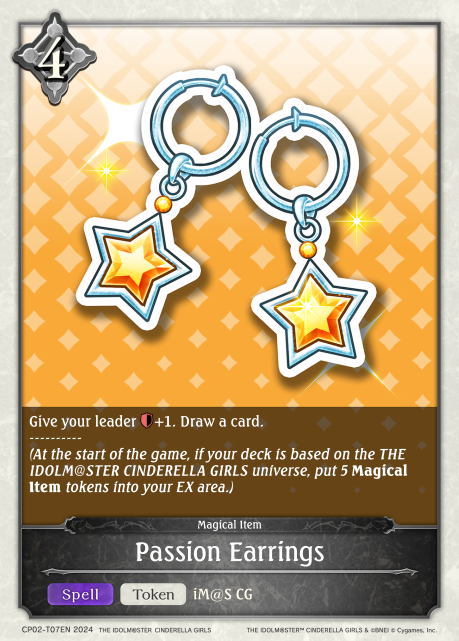 THE IDOLM@STER CINDERELLA GIRLS CP02-T07 Passion Earrings